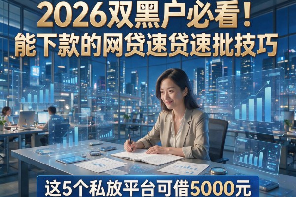 2026双黑户必看!能下款的网贷速贷速批技巧,这5个私放平台可借5000元