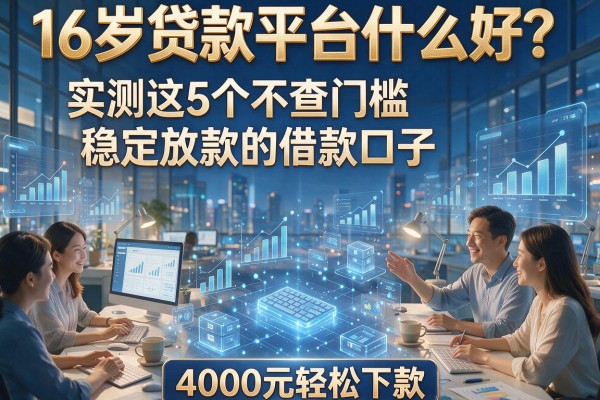 16岁贷款平台什么好？实测这5个不查门槛、稳定放款的借款口子，4000元轻松下款！