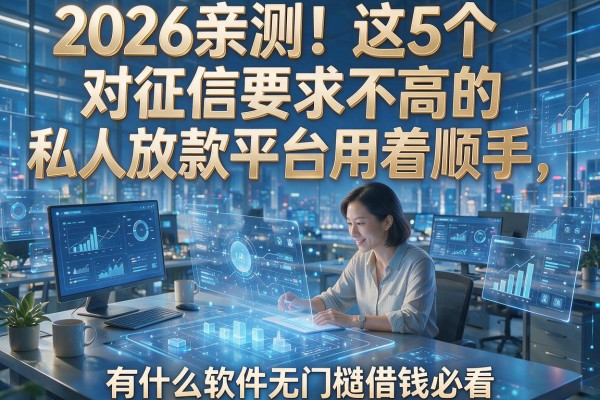 2026亲测!这5个对征信要求不高的私人放款平台用着顺手,有什么软件无门槛借钱必看