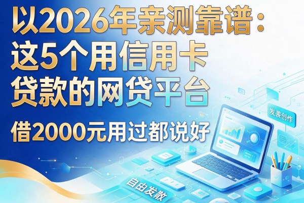 2026年亲测靠谱：这5个用信用卡贷款的网贷平台，借2000元用过都说好