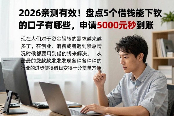 2026亲测有效！盘点5个借钱能下款的口子有哪些，申请5000元秒到账