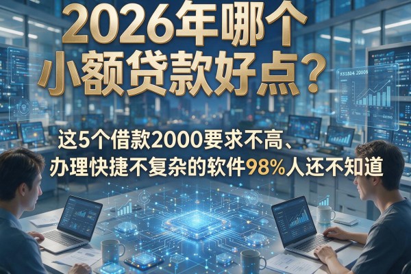 2026年哪个小额贷款好点?这5个借款2000要求不高、办理快捷不复杂的软件98%人还不知道!