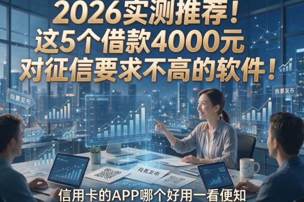2026实测推荐！这5个借款4000元对征信要求不高的软件，信用卡的APP哪个好用一看便知