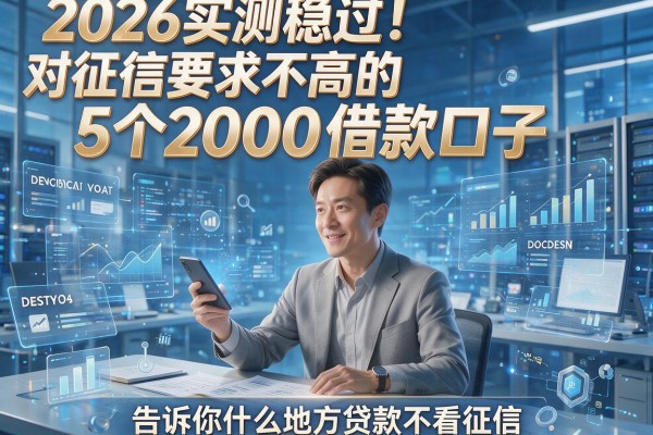 2026实测稳过！对征信要求不高的5个2000借款口子，告诉你什么地方贷款不看征信