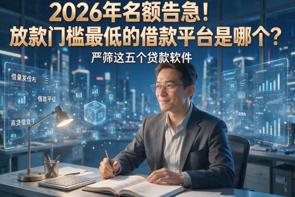 2026年名额告急!放款门槛最低的借款平台是哪个?严筛这五个贷款软件