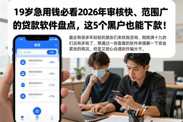 19岁急用钱必看！2026年审核快、范围广的贷款软件盘点，这5个黑户也能下款！