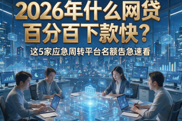 2026年什么网贷百分百下款快?这5家应急周转平台名额告急速看!