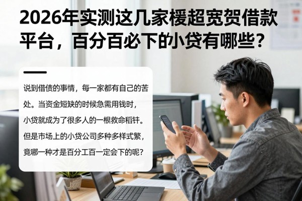 2026年实测这几家审核超宽松的借款平台,百分百必下的小贷有哪些?