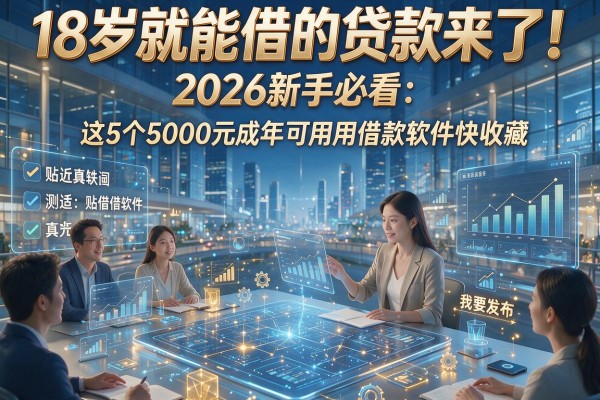 18岁就能借的贷款来了！2026新手必看：这5个5000元成年可用借款软件快收藏