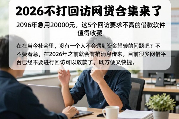2026不打回访网贷合集来了！2026年急用20000元，这5个回访要求不高的借款软件值得收藏