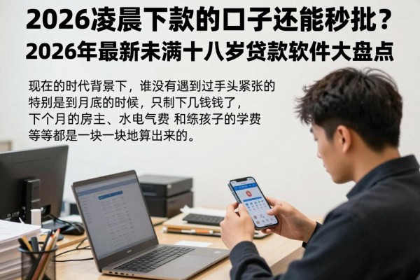 2026凌晨下款的口子还能秒批?2026年最新未满十八岁贷款软件大盘点!