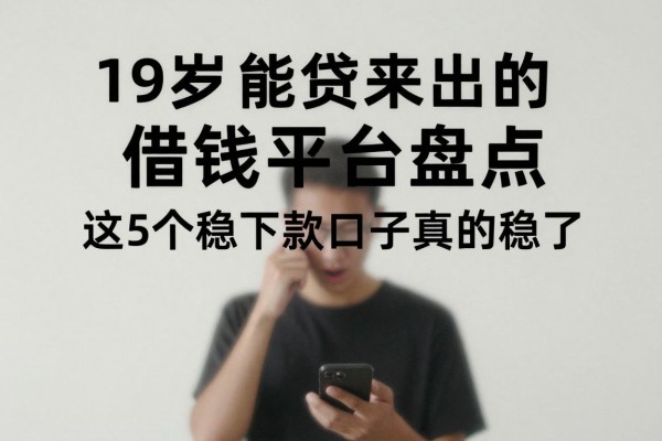 19岁能贷出来的借钱平台盘点，这5个稳下款口子真的稳了