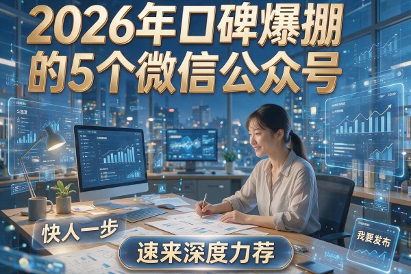 2026年口碑爆棚的5个微信公众号,下款快人一步,速来深度力荐!