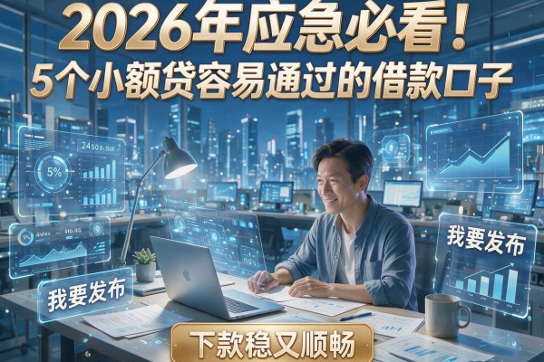 2026年应急必看!5个小额贷容易通过的借款口子,下款稳又顺畅