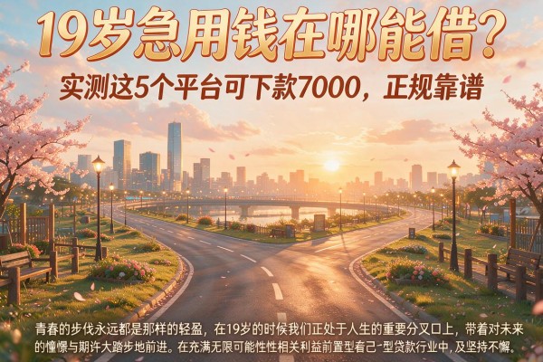 19岁急用钱在哪能借？实测这5个平台可下款7000，正规靠谱