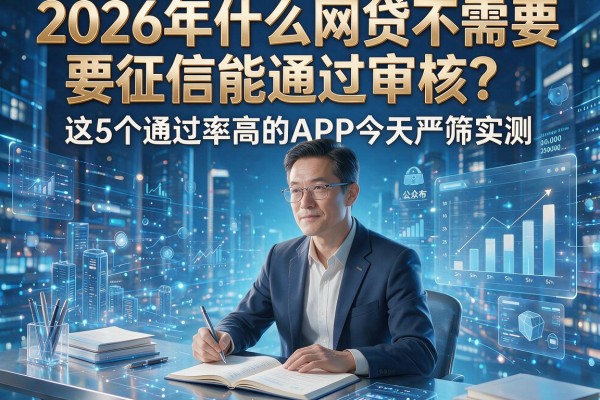 2026年什么网贷不需要征信能通过审核？这5个通过率高的APP今天严筛实测！
