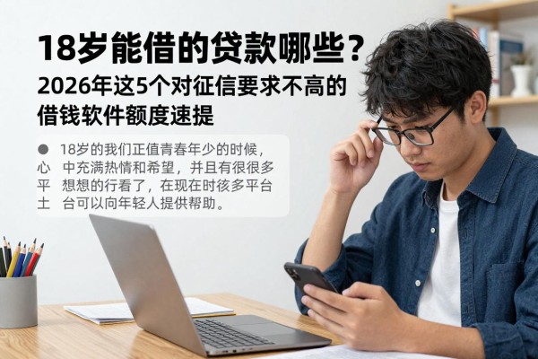 18岁能借的贷款有哪些？2026年这5个对征信要求不高的借钱软件额度速提