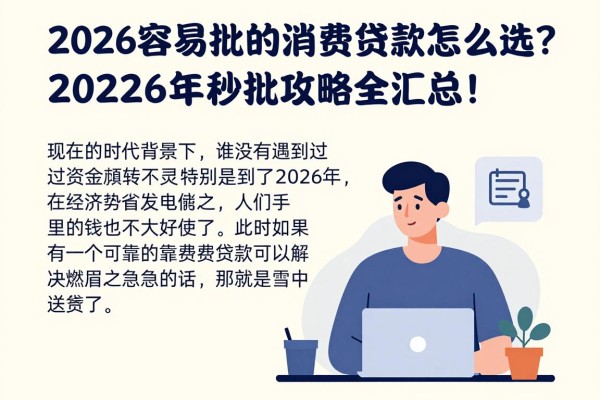 2026容易批的消费贷款怎么选？2026年秒批攻略全汇总！