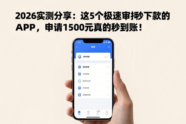 2026实测分享:这5个极速审批秒下款的APP,申请1500元真的秒到账!