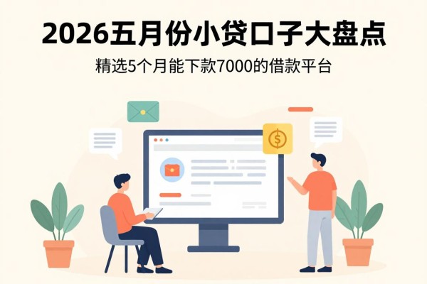 2026五月份小贷口子大盘点!精选5个五月能下款7000的借款平台
