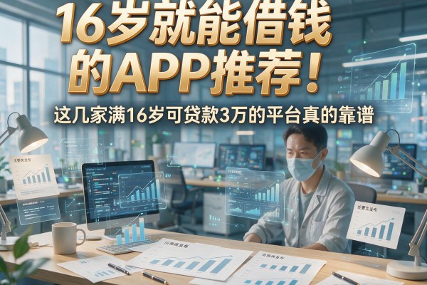 16岁就能借钱的APP推荐！这几家满16岁可贷款3万的平台真的靠谱
