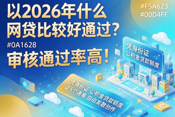 2026年什么网贷比较好通过?审核通过率高!凭身份证公积金贷款额度这5个速看