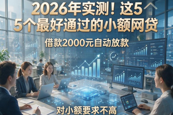 2026年实测!这5个最好通过的小额网贷,借款2000元自动放款,对小额要求不高