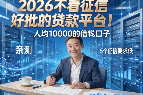 2026不看征信好批的贷款平台！亲测5个征信要求低、人均10000的借钱口子