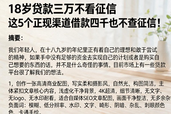 18岁贷款三万不看征信，这5个正规渠道借款四千也不查征信！
