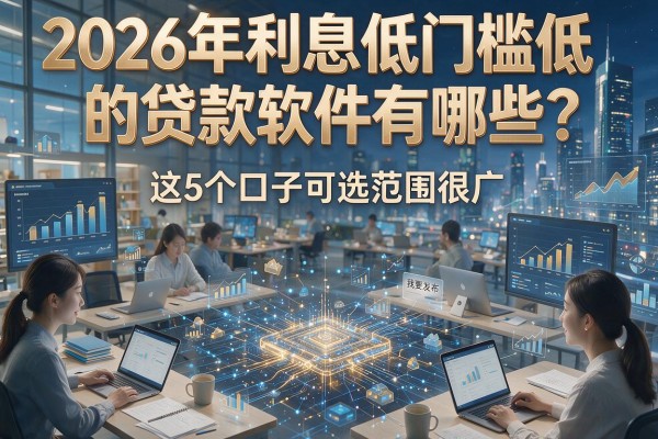 2026年利息低门槛低的贷款软件有哪些？这5个口子可选范围很广！