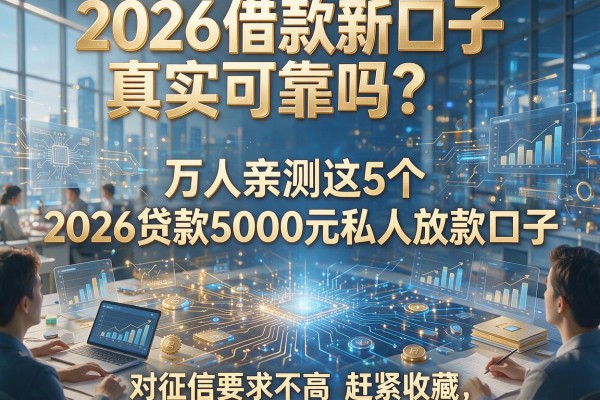 2026借款新口子真实可靠吗？万人亲测这5个2026贷款5000元私人放款口子，对征信要求不高赶紧收藏！
