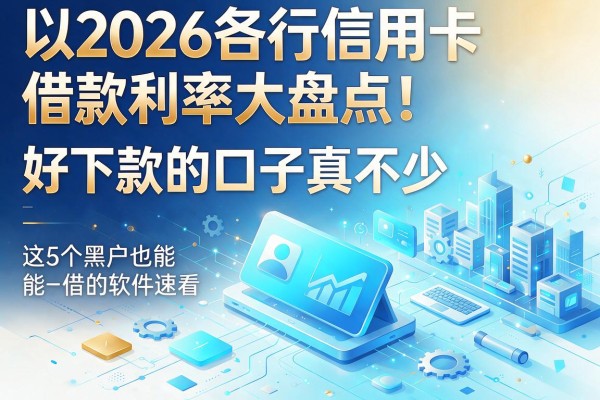 2026各行信用卡借款利率大盘点！好下款的口子真不少，这5个黑户也能借的软件速看