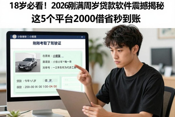 18岁必看！2026刚满18周岁贷款软件震撼揭秘，这5个平台2000借款秒到账