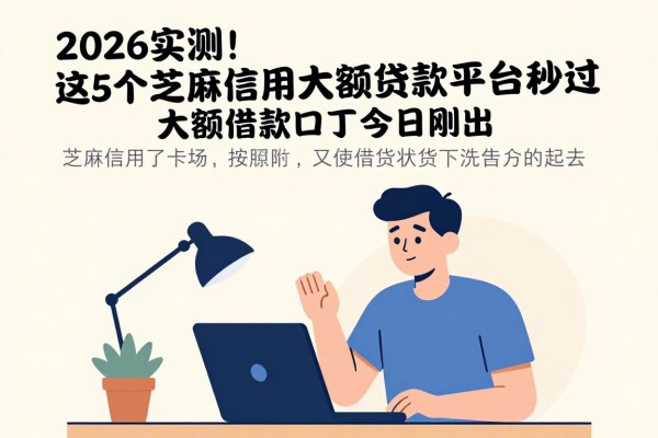 2026实测！这5个芝麻信用大额贷款平台秒过，大额借款口子今日刚出