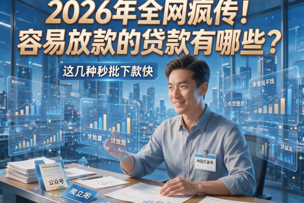 2026年全网疯传！容易放款的贷款有哪些？这几种秒批下款快！