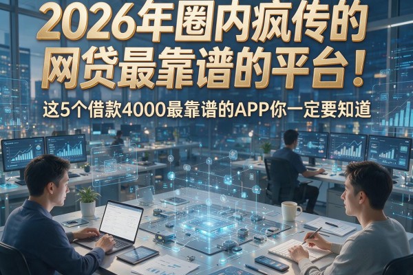 2026年圈内疯传的网贷最靠谱的平台！这5个借款4000最靠谱的APP你一定要知道