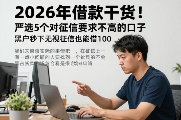 2026年借款干货!严选5个对征信要求不高的口子,黑户秒下无视征信也能借1000