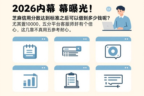 2026内幕曝光！芝麻信用分借款包下5000，这几家平台客服态度好有耐心