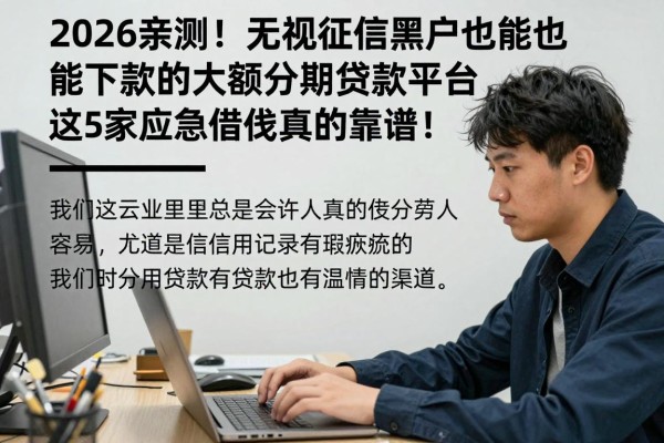 2026亲测！无视征信黑户也能下款的大额分期贷款平台，这5家应急借款真的靠谱！
