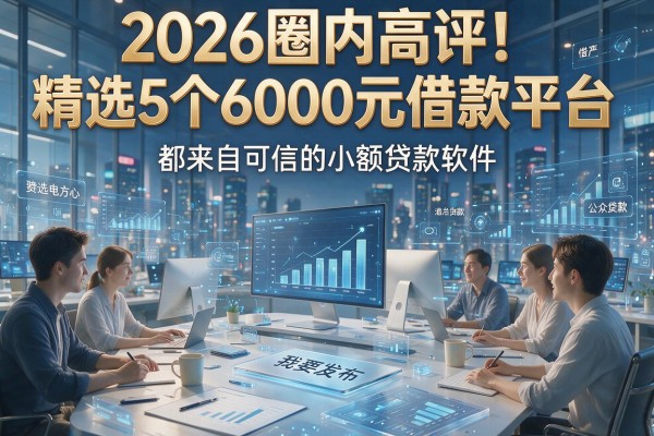 2026圈内高评！精选5个6000元借款平台，都来自可信的小额贷款软件