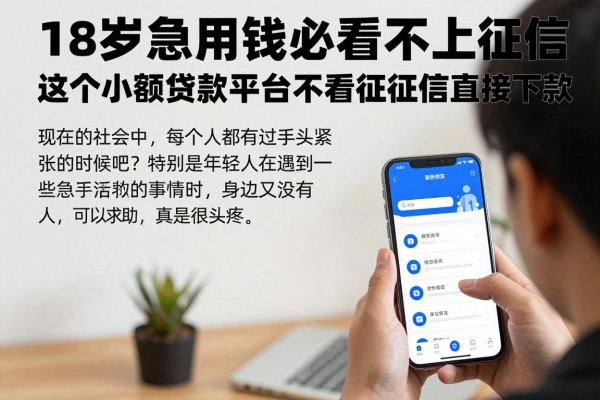 18岁急用钱必看！哪个手机借钱软件好用不上征信？这5个小额贷款平台不看征信直接下款