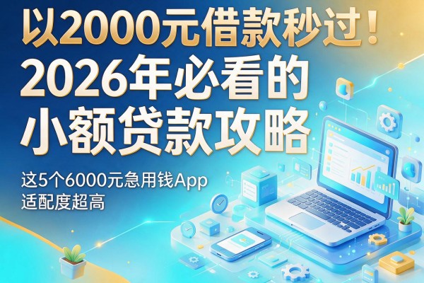 2000元借款秒过！2026年必看的小额贷款攻略，这5个6000元急用钱App适配度超高