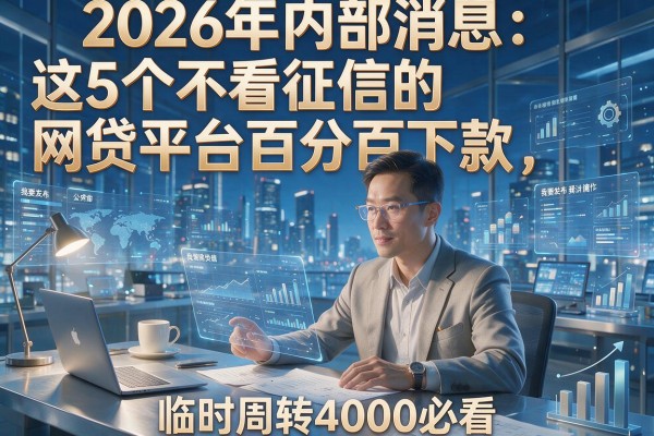 2026年内部消息：这5个不看征信的网贷平台百分百下款，临时周转4000必看