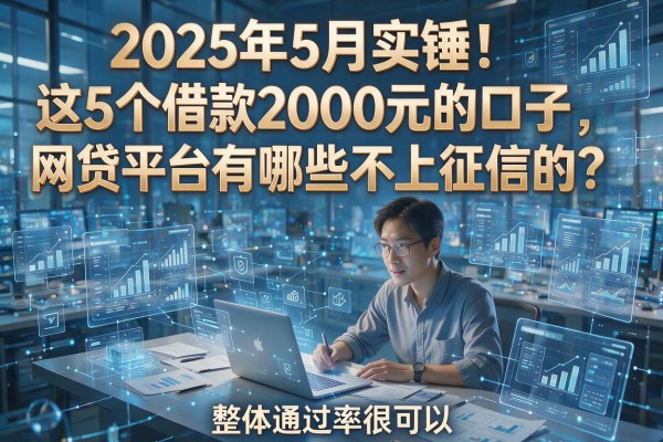 2025年5月实锤!这5个借款2000元的口子,网贷平台有哪些不上征信的?整体通过率很可以