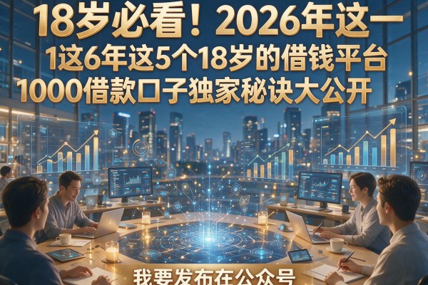 18岁必看！2026年这5个18岁的借钱平台1000借款口子独家秘诀大公开