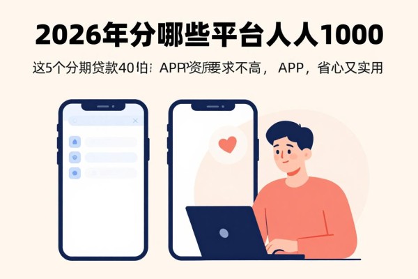 2026年分期借款有哪些平台人人1000？这5个分期贷款4000的APP资质要求不高，省心又实用