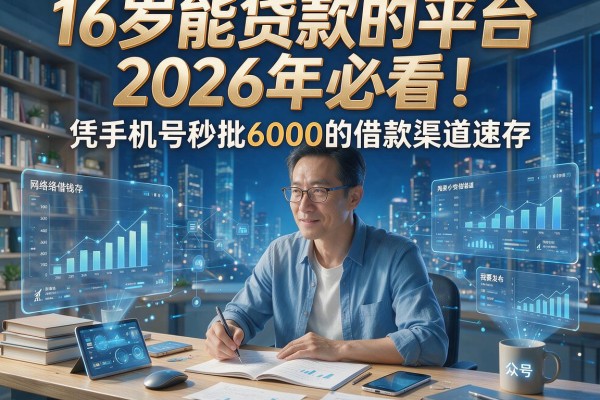 16岁能贷款的平台2026年必看！凭手机号秒批6000的借款渠道速存