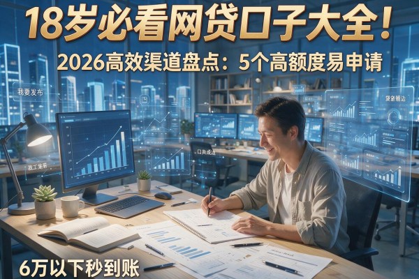 18岁必看网贷口子大全!2026高效渠道盘点:5个高额度易申请、6万以下秒到账