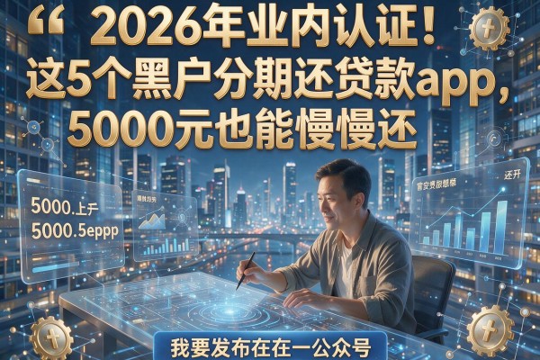 2026年业内认证!这5个黑户分期还贷款app,5000元也能慢慢还