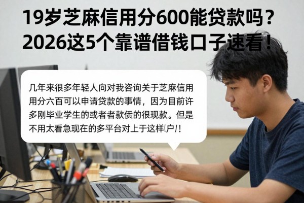 19岁芝麻信用分600能贷款吗?2026这5个靠谱借钱口子速看!